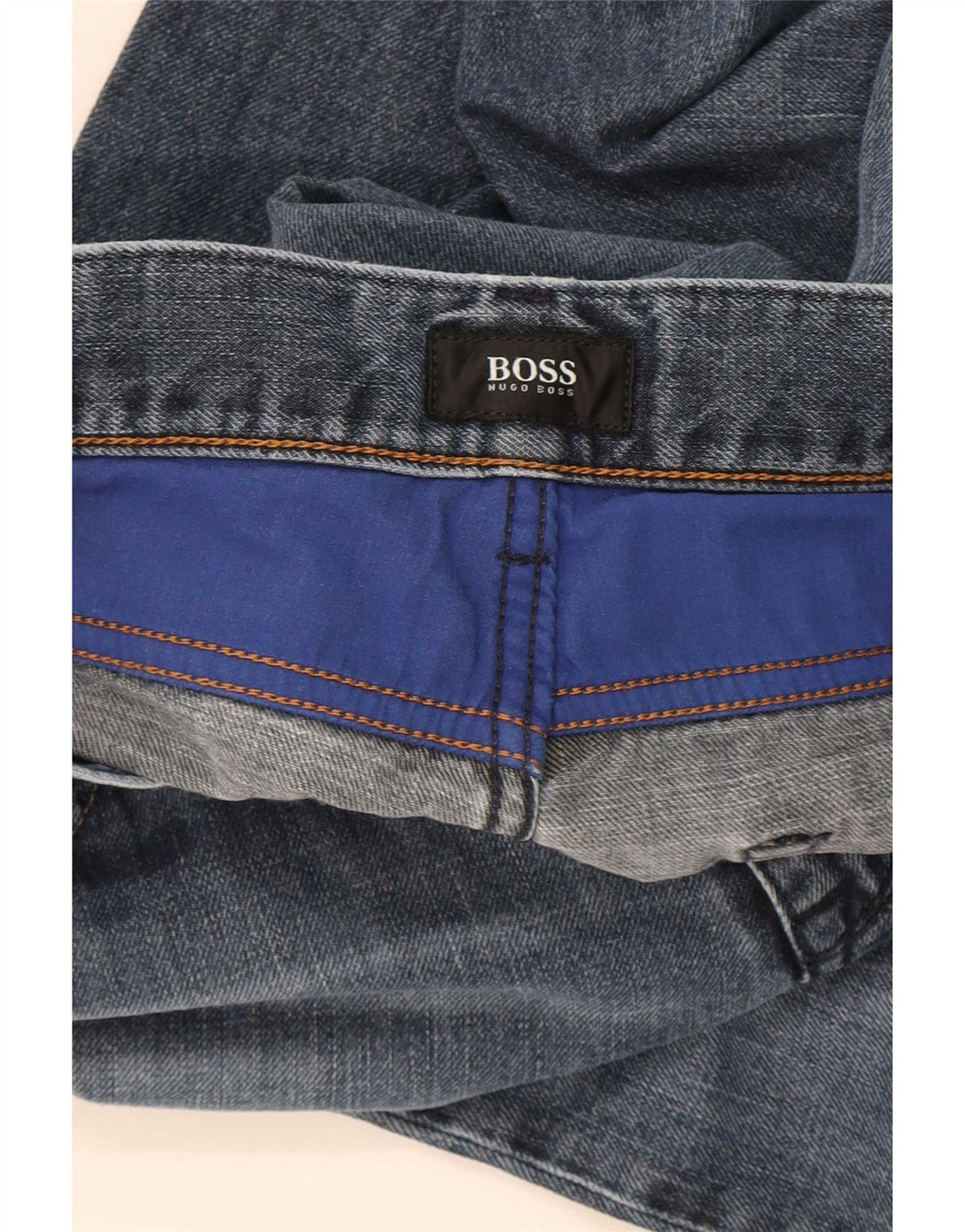 Мужские прямые джинсы Hugo Boss W36 L31 темно-синие