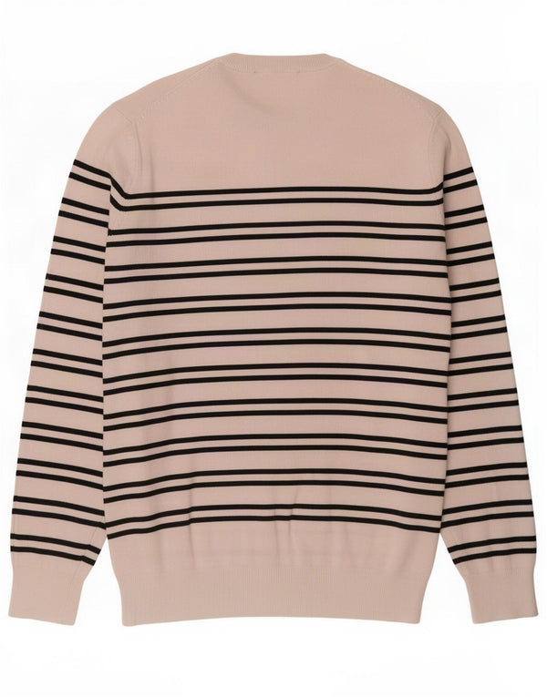 Crew Clothing Мужской джемпер с круглым вырезом, свитер XL, хлопок в белую полоску
