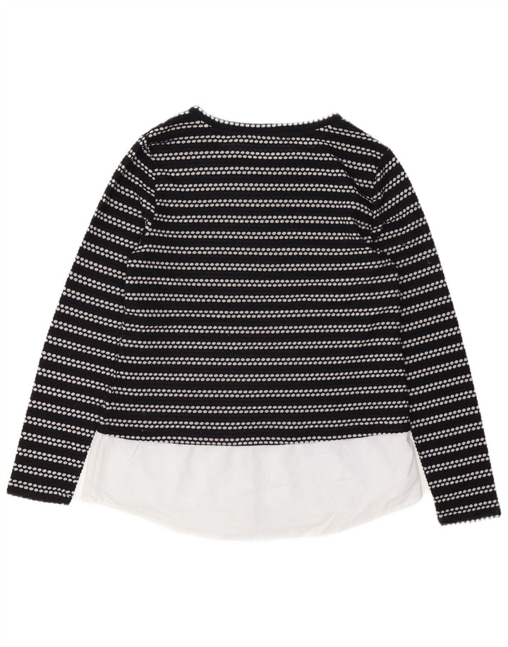 Женский топ CALVIN KLEIN с длинным рукавом UK 12, средний, черный в полоску