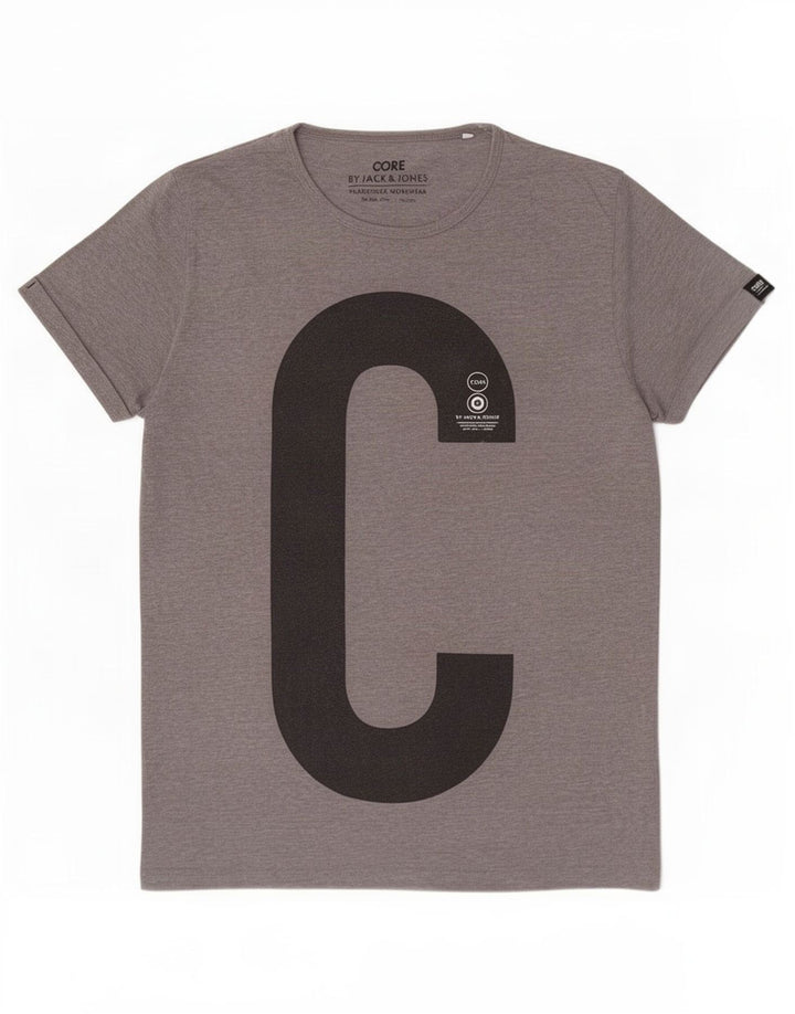Мужская футболка с рисунком Jack & Jones Core, большой серый полиэстер