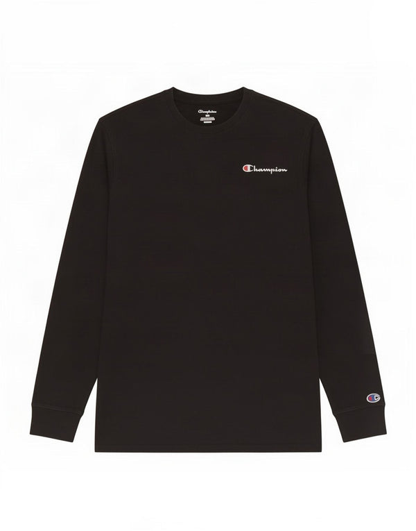 Champion Womens Top Long Sleeve UK 14 Medium Black Cotton