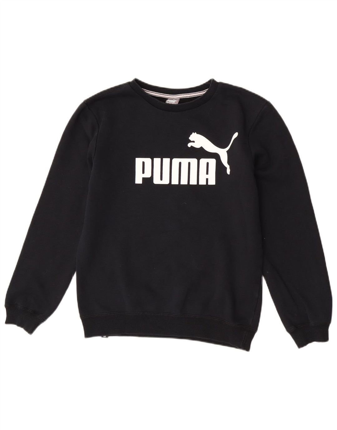 Джемпер с рисунком Puma для мальчиков 13-14 лет, черный
