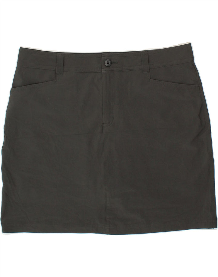 EDDIE BAUER Womens Mini Skirt US 12 Large W36 Grey Polyester Vintage Eddie Bauer and Second-Hand Eddie Bauer from Messina Hembry 