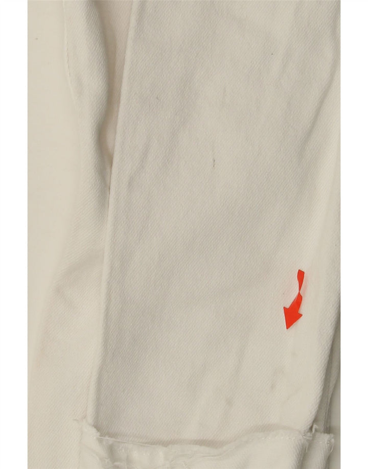 HOLLISTER Женские потертые джинсы скинни с низкой талией W26 L28 Белый хлопок