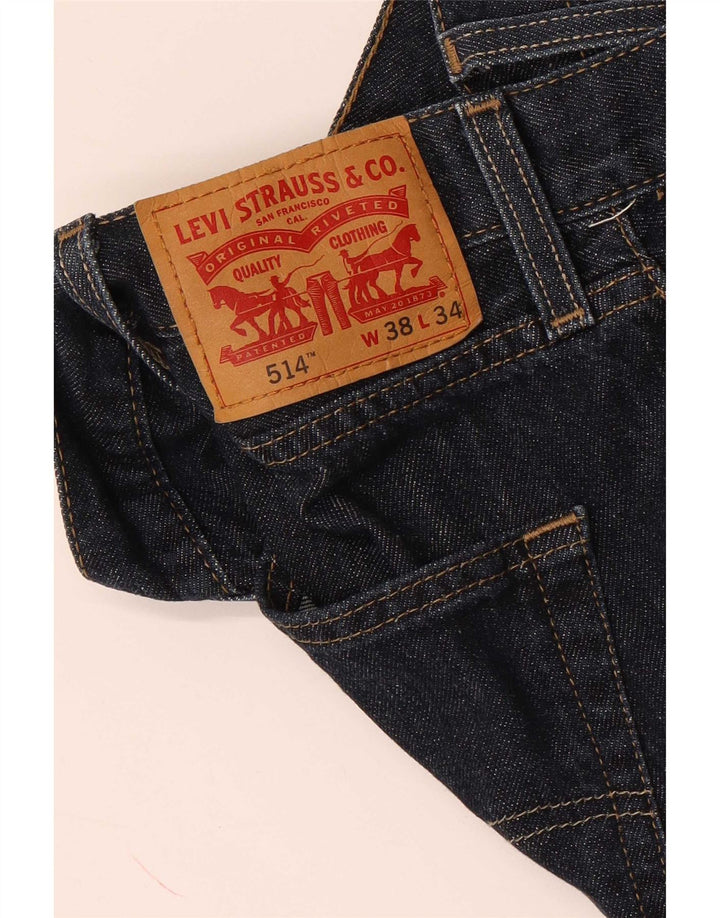 Мужские прямые джинсы Levi's 514 W38 L34 темно-синие