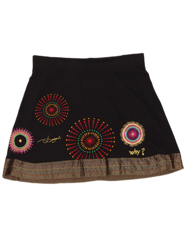 Женская мини-юбка Desigual XL W36 черная с геометрическим рисунком