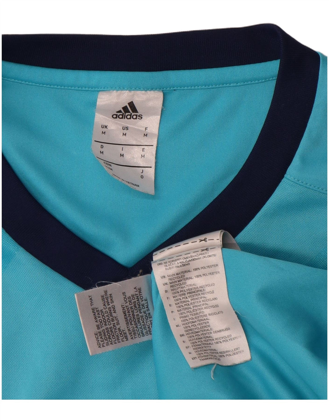 Мужской топ Adidas Climalite с длинным рукавом, средний синий полиэстер