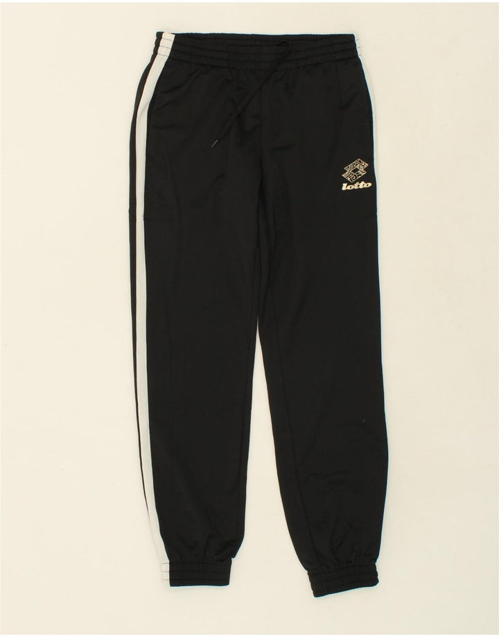 LOTTO Womens Tracksuit Trousers Joggers UK 12 Medium Black Vintage Lotto and Second-Hand Lotto from Messina Hembry 
