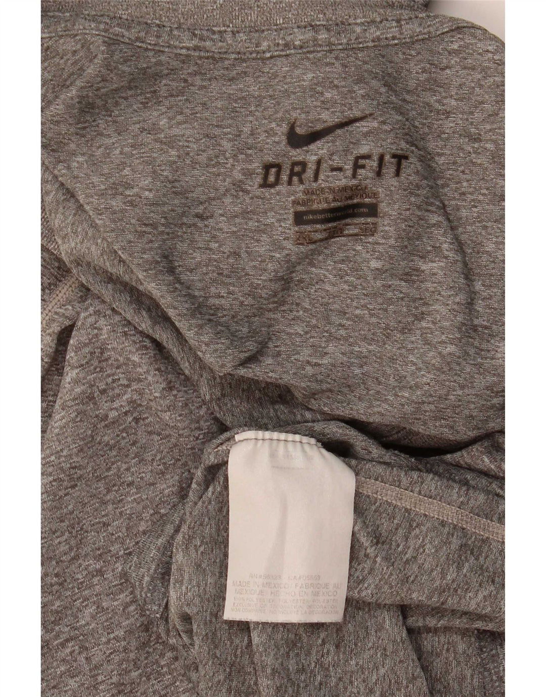 Мужская футболка Nike Dri Fit 2XL, серый полиэстер с крапинками