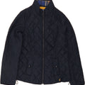 JOULES Womens Quilted Jacket UK 12 Medium  Navy Blue Polyester Vintage Joules and Second-Hand Joules from Messina Hembry 