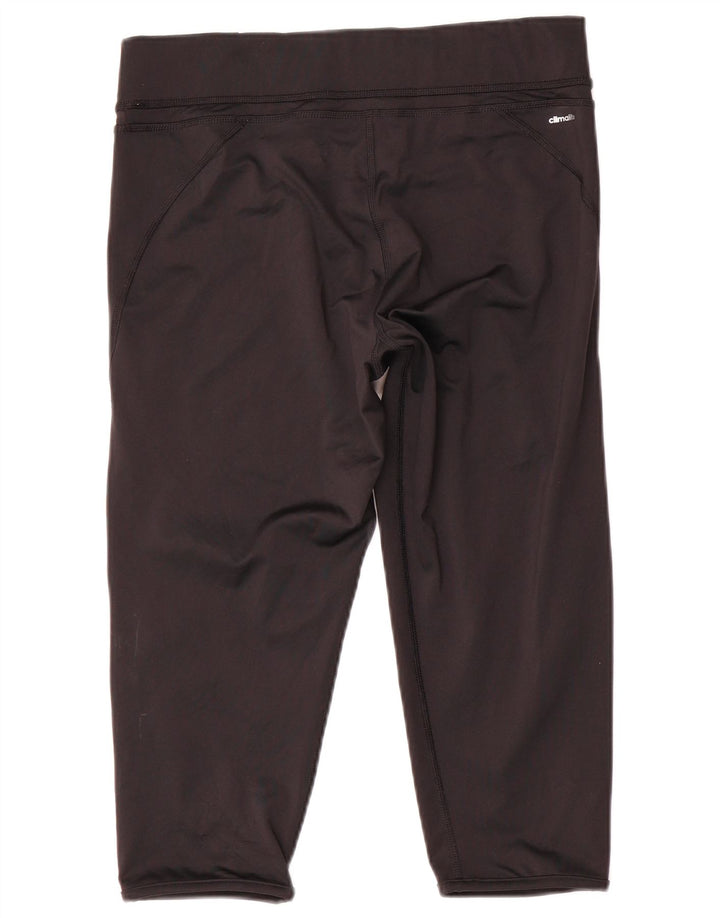 Женские леггинсы-капри Adidas Climalite UK 16/18, большой черный полиэстер