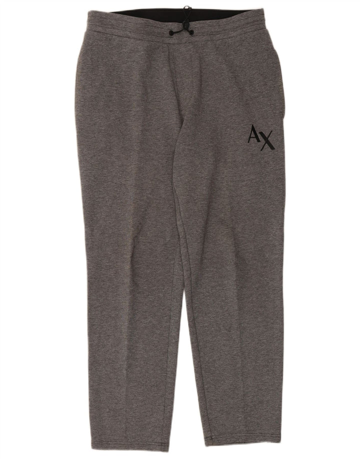 Мужские спортивные брюки Armani Exchange из хлопка среднего серого цвета
