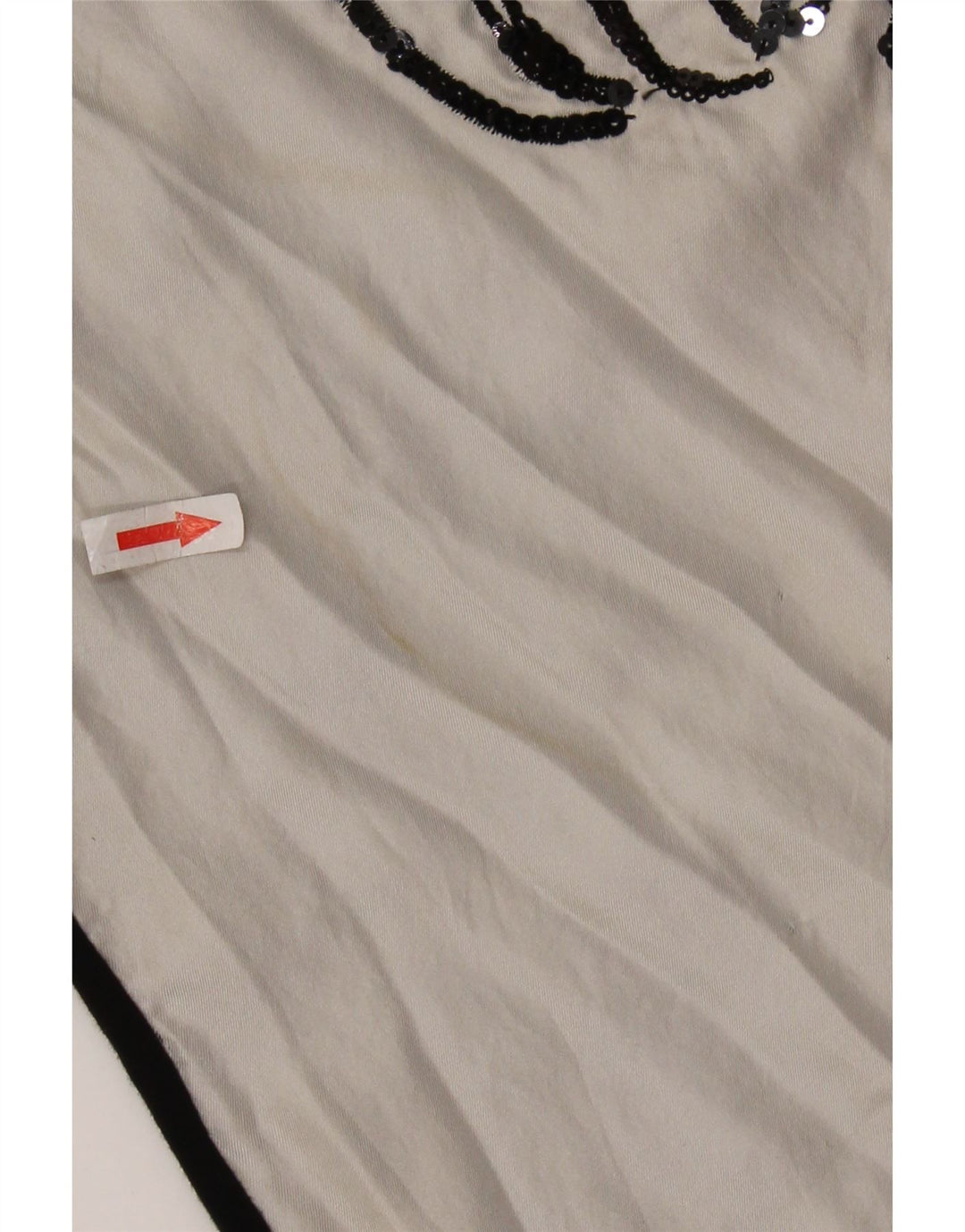 ICEBERG Женская блузка с графическим рисунком Top UK 8 Small Off White Colorblock