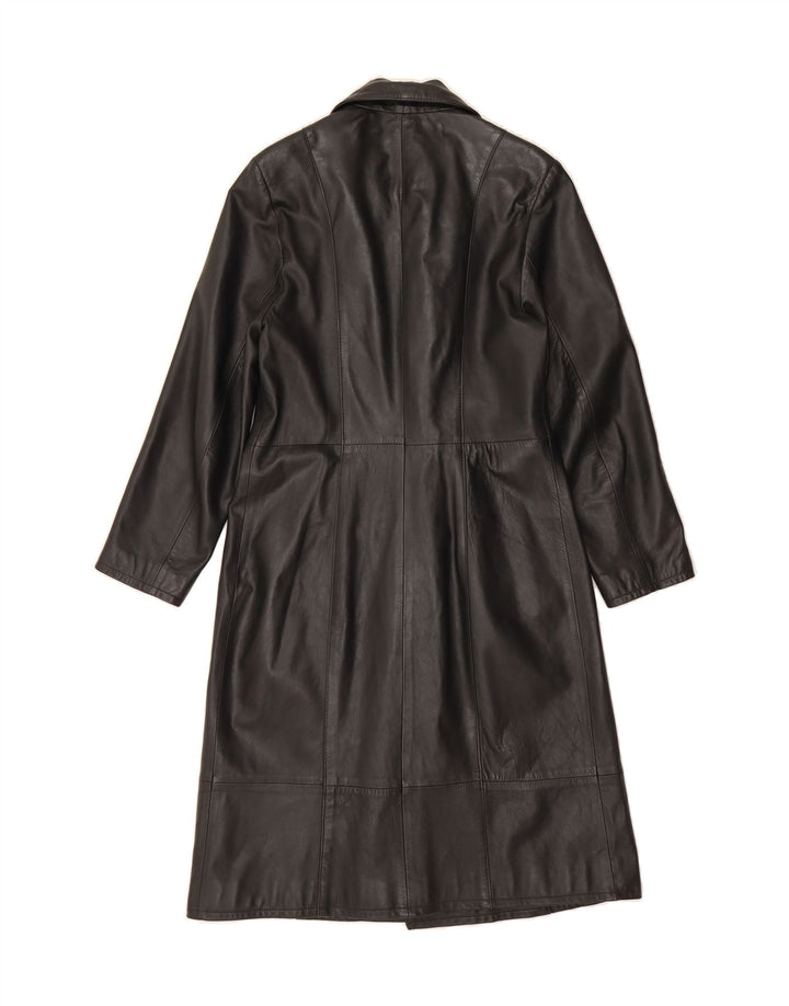 ARMA Womens Leather Coat UK 12 Medium Black Leather Vintage Arma and Second-Hand Arma from Messina Hembry 