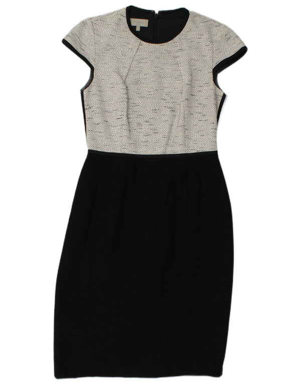 Женское платье-футляр HOBBS UK 10, маленькое черное хлопковое платье с цветными блоками