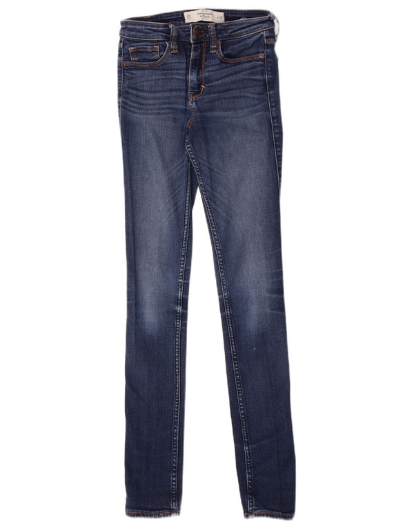 Женские джинсы скинни Abercrombie & Fitch W24 L29, темно-синий, хлопок