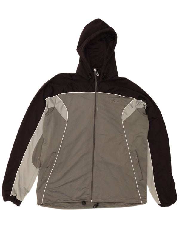 Мужской свитер с капюшоном на молнии ASICS XL, цветной блок, серый