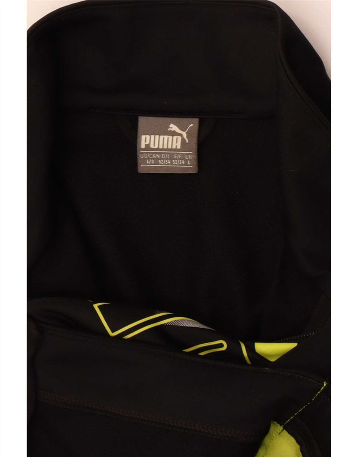 Мужская спортивная куртка с графическим рисунком Puma, большая черная цветная блокировка
