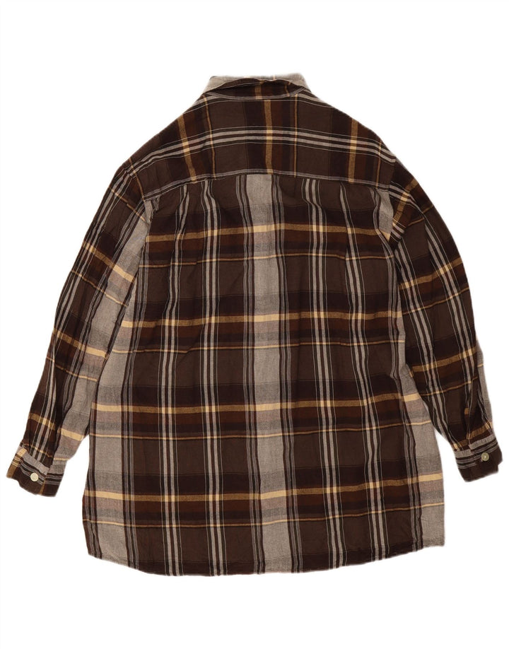 Рубашка женская Benetton IT 42 Medium Brown в клетку из вискозы