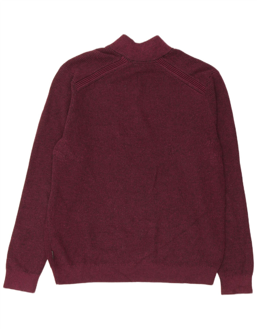 Мужской джемпер с воротником на молнии Ted Baker, размер 6, 2XL, бордовый полиэстер