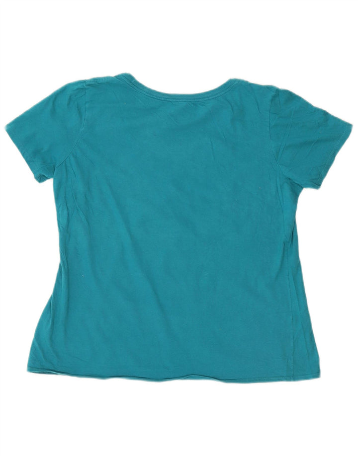 Женская футболка спортивного кроя с рисунком NIKE Top UK 16, большой синий хлопок