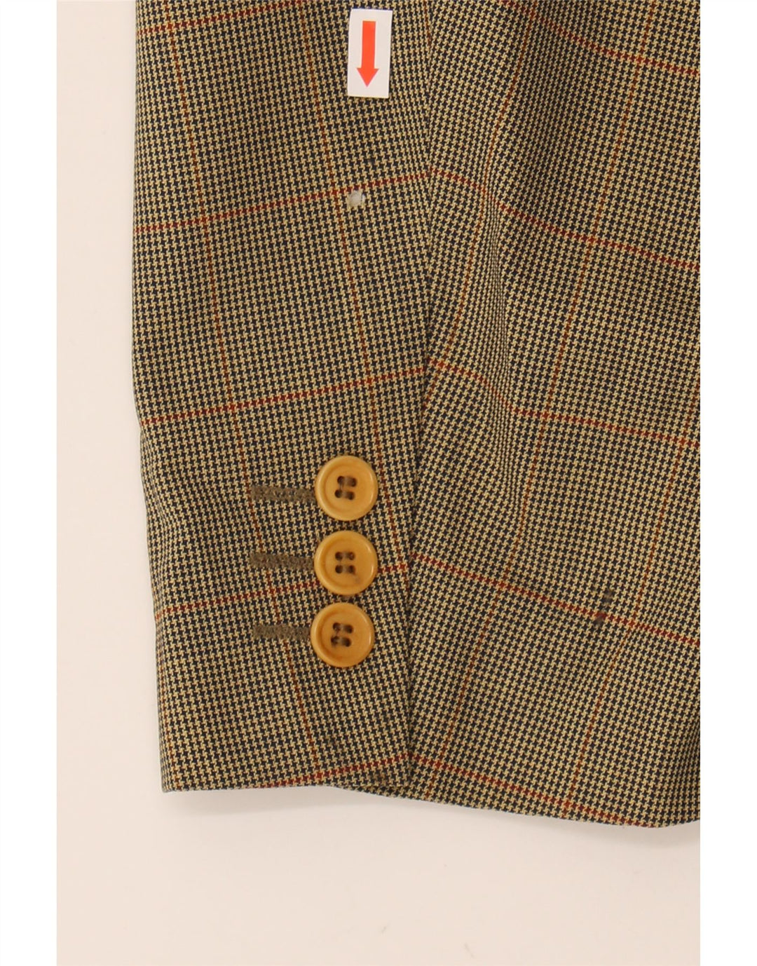 BURBERRY Mens 3 Button Blazer Jacket IT 56 3XL Beige Check Wool Vintage Burberry and Second-Hand Burberry from Messina Hembry 