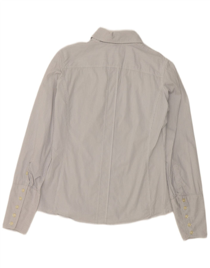 Женская деловая рубашка Benetton UK 16, большая синяя полоска