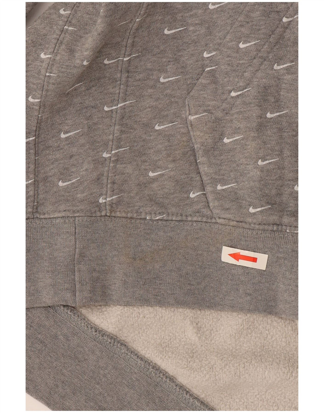 Мужской джемпер с капюшоном Nike, маленький серый, хлопковый