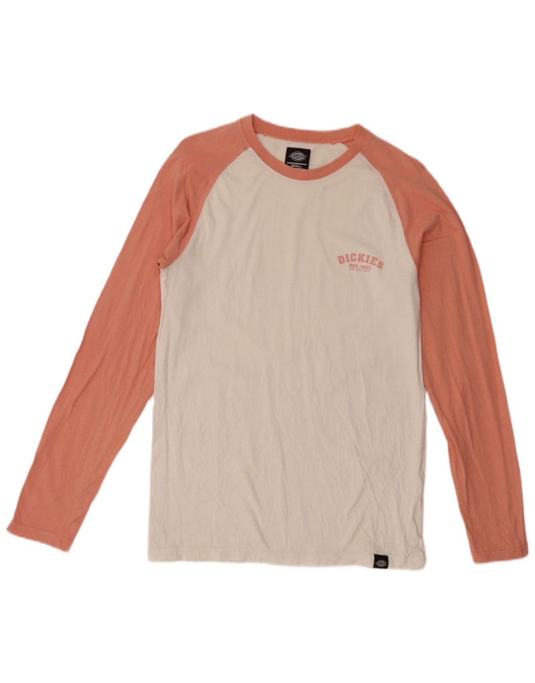 Мужской топ Dickies с длинным рукавом, маленький белый, хлопок с цветными блоками