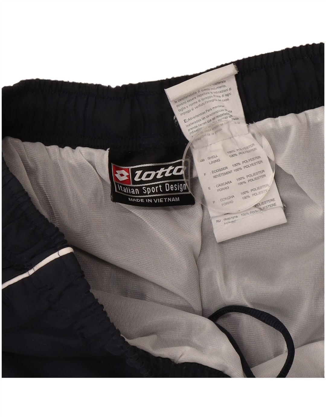 Мужские шорты для плавания Lotto, большие темно-синие, полиэстер с цветными блоками