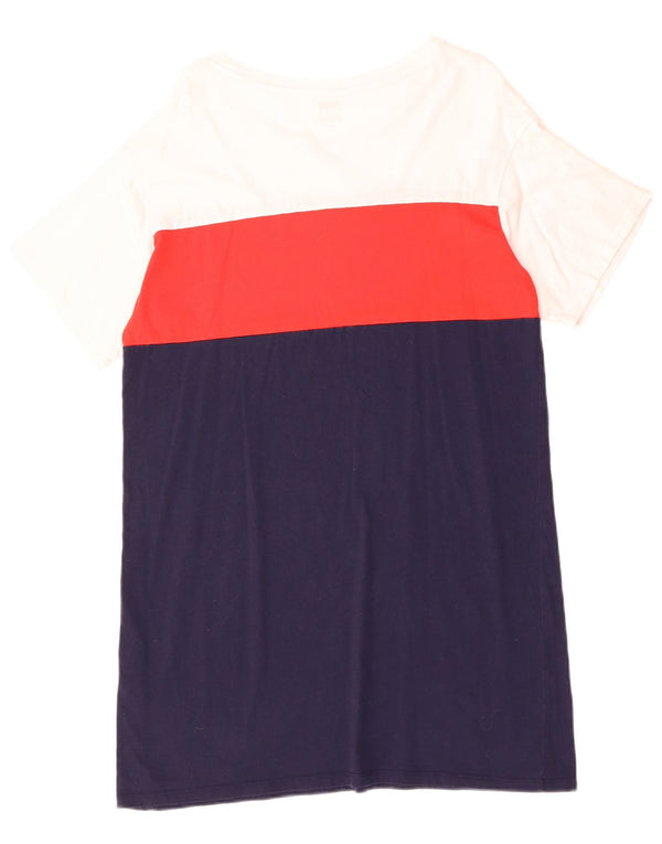 Женское платье-футболка оверсайз LEVI'S UK 10, маленькое, темно-синее, цветные блоки