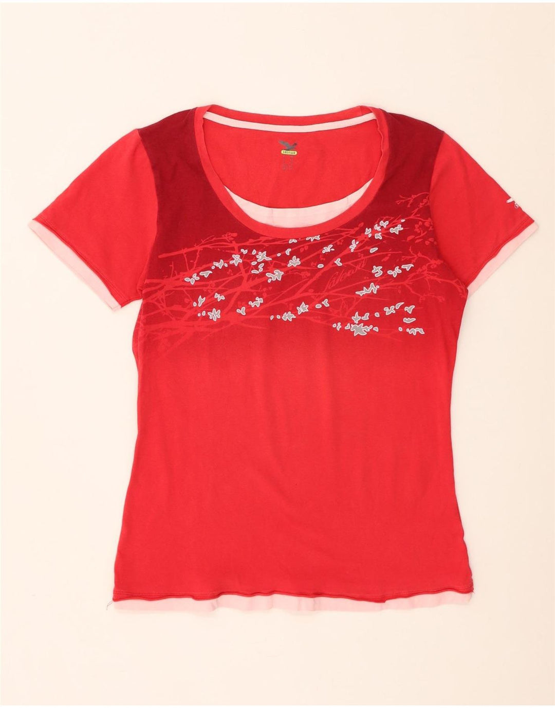 SALEWA Женская футболка Top UK 14 Medium Red Floral