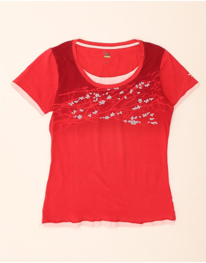 SALEWA Женская футболка Top UK 14 Medium Red Floral
