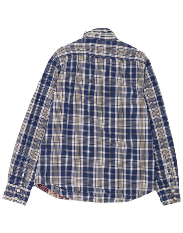 Мужская рубашка Superdry 2XL, синяя клетка, хлопок