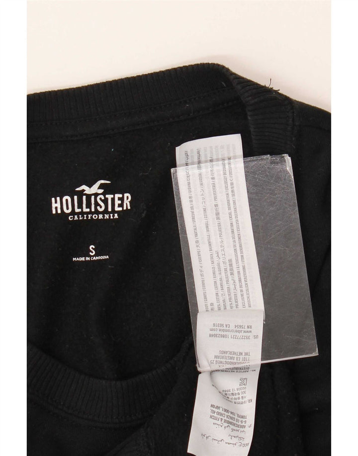 Мужской свитшот Hollister, маленький черный хлопковый джемпер