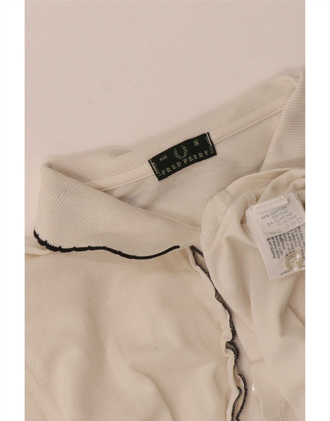 Женская рубашка поло Fred Perry UK 10, маленький размер, белый хлопок