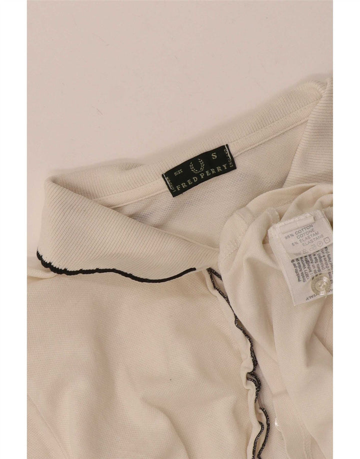 Женская рубашка поло Fred Perry UK 10, маленький размер, белый хлопок
