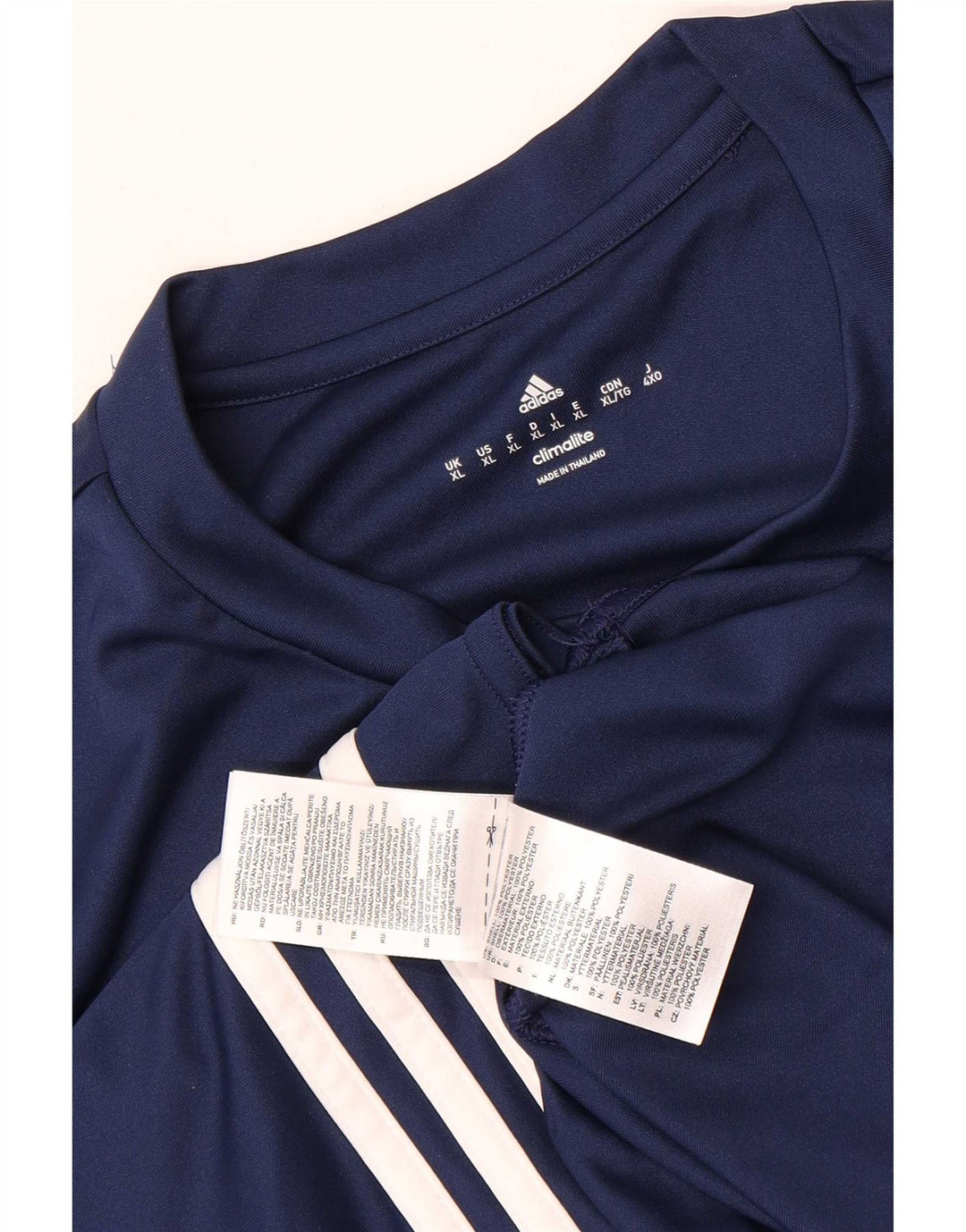 Adidas Мужская футболка Climalite Top XL Темно-синий полиэстер
