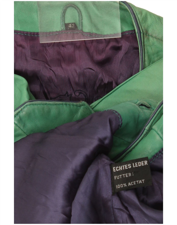 Винтажная женская укороченная куртка на 4 пуговицах EU 42, большая зеленая