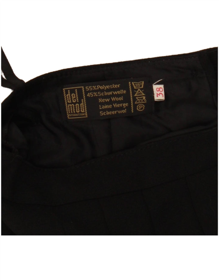 Del Mod Женская плиссированная юбка с высокой талией EU 38 Medium W27 Черный полиэстер