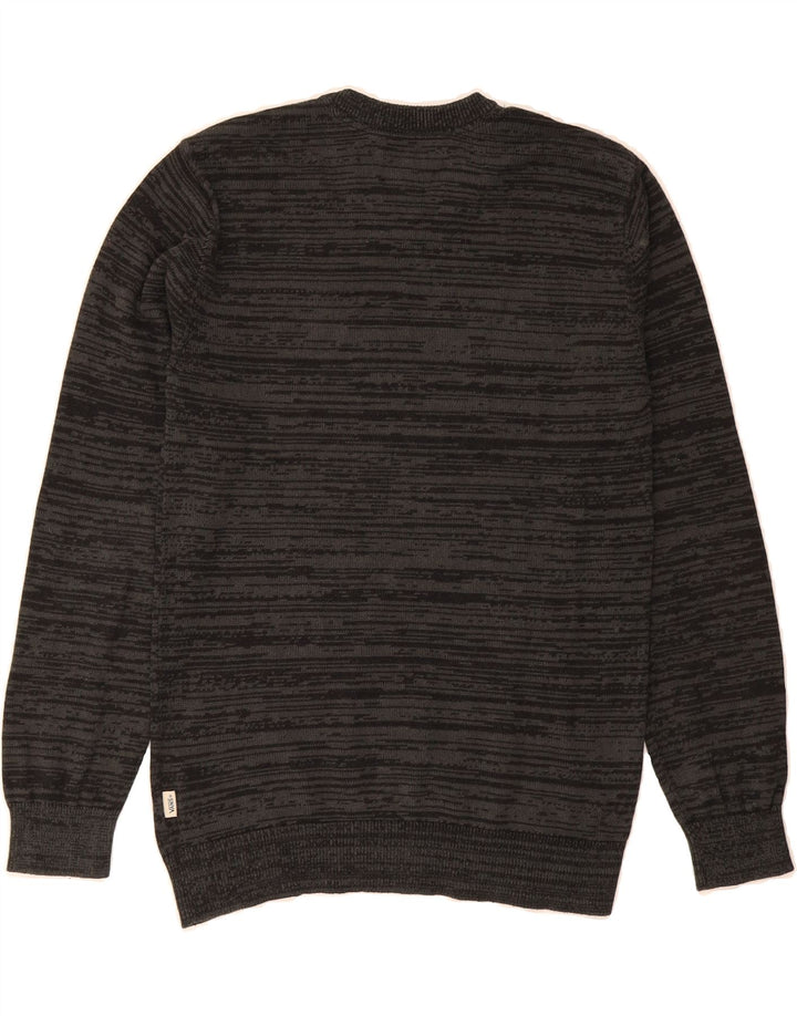 VANS Womens Crew Neck Jumper Sweater UK 14 Large Grey Cotton Vintage Vans and Second-Hand Vans from Messina Hembry 