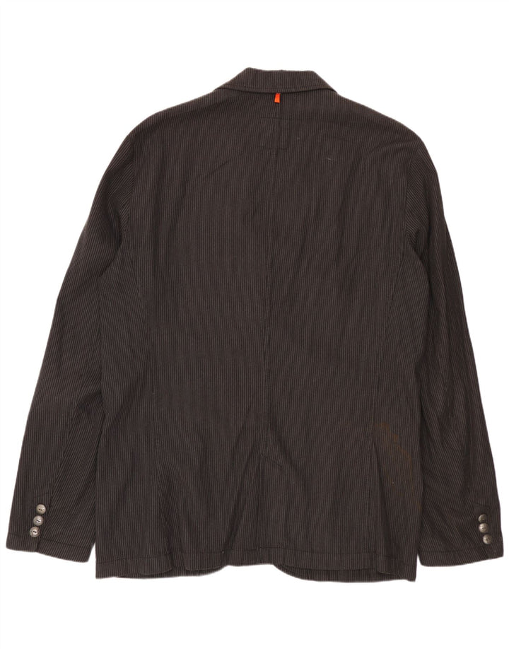 Мужской пиджак на 2 пуговицах HUGO BOSS UK 42 XL, серый в тонкую полоску