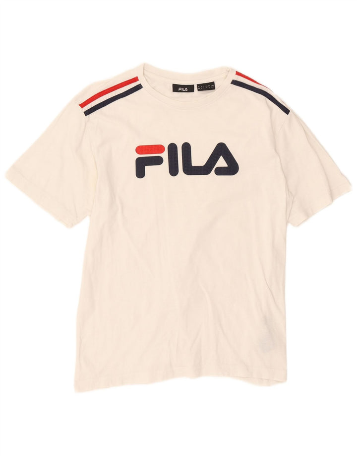 Fila Мужская футболка с рисунком, маленький белый хлопок