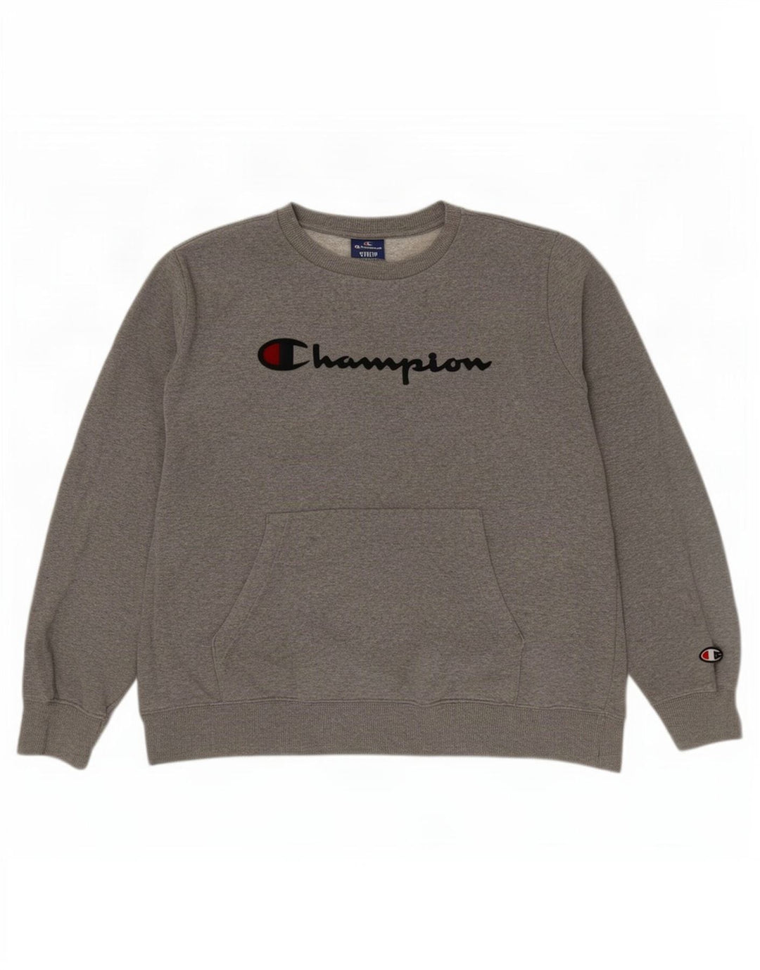 Мужской свитшот с рисунком Champion, средний серый в крапинку