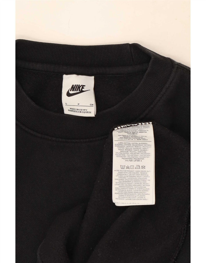 Мужской свитшот Nike, маленький черный хлопковый джемпер