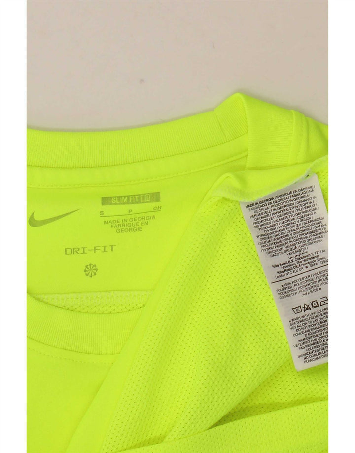 Мужская тонкая футболка Nike Dri Fit, маленький зеленый полиэстер
