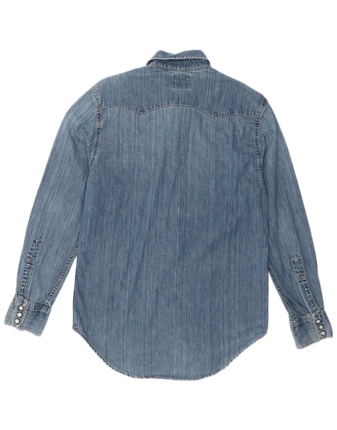 Мужская джинсовая рубашка Levi's из хлопка среднего синего цвета
