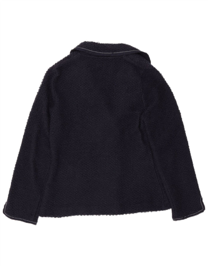 Женский пиджак на 3 пуговицах MONSONON UK 16, большой темно-синий акрил