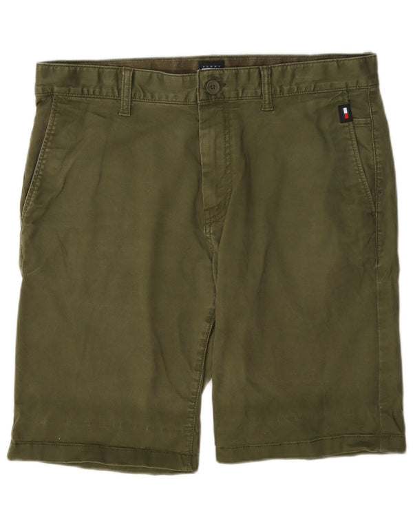 Мужские шорты чинос Tommy Hilfiger W32, средний цвет хаки, хлопок