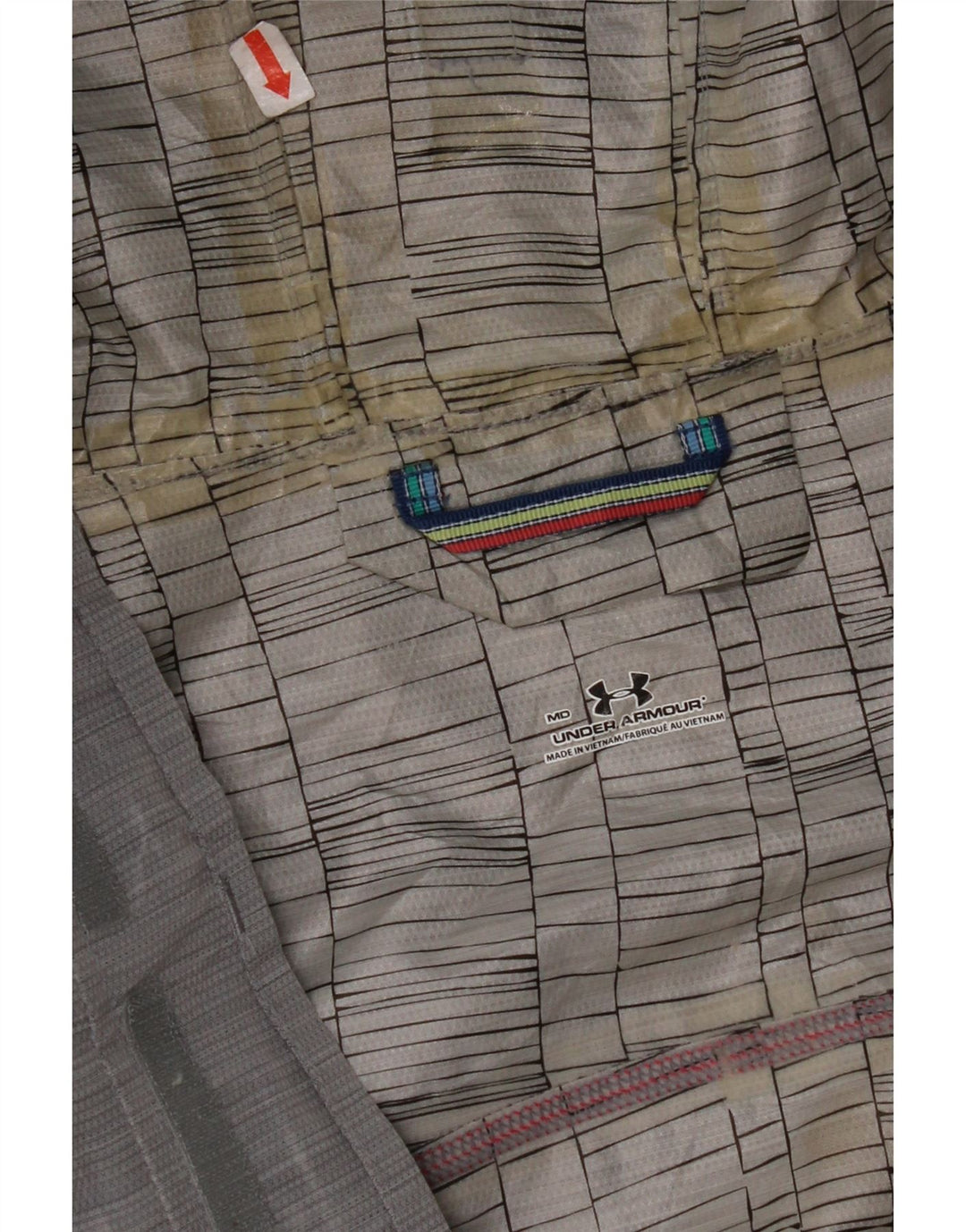 Мужская дождевик с капюшоном UNDER ARMOR UK 38 Средний серый полиэстер